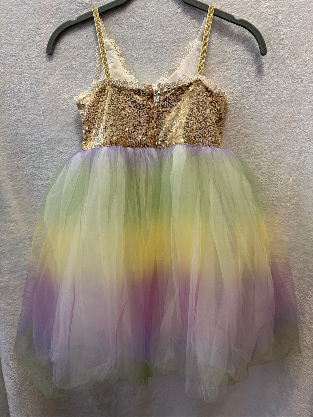 NWOT Trish Scully Fairy Rainbow Ombre Tulle Dress Girls Size 12 - Picture 5 of 6